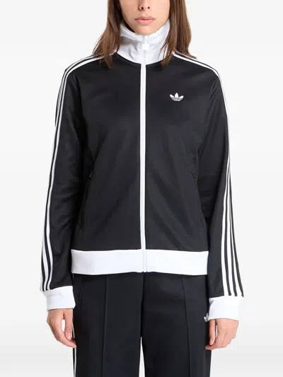 Adidas Originals Three-stripe Arm Sweatshirt In Black