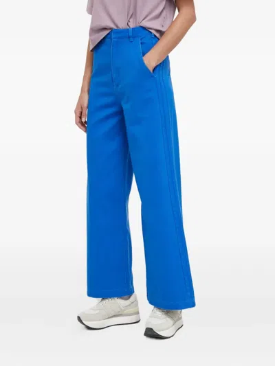 Adidas Originals Three-stripe Jeans In Blue