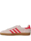 Adidas Originals Three-stripe Leather Low-top Sneakers In Neutral