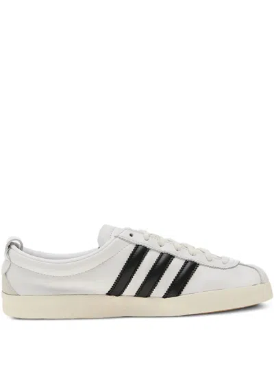 Adidas Originals Three-stripe Leather Sneakers In White