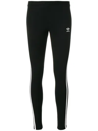 Adidas Originals Three Stripe Leggings In Black