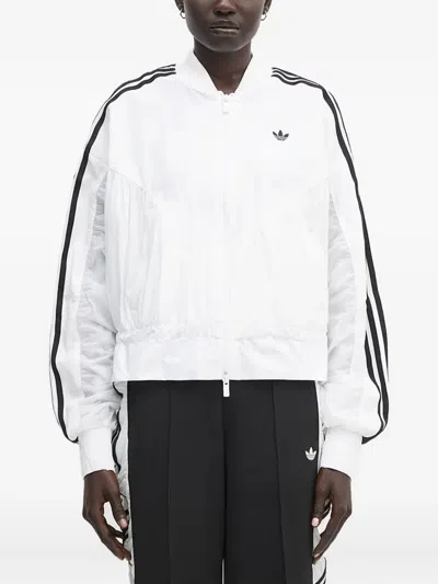 Adidas Originals Three-stripe Lightweight Jacket In White