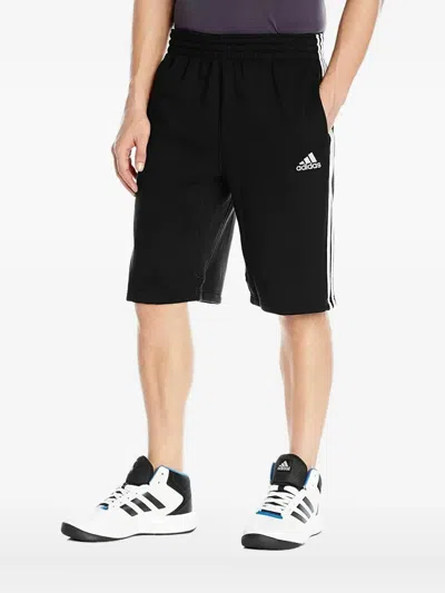 Adidas Originals Three-stripe Shorts In Black
