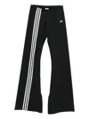 Adidas Originals Flared Pants With Side-stripes In Black