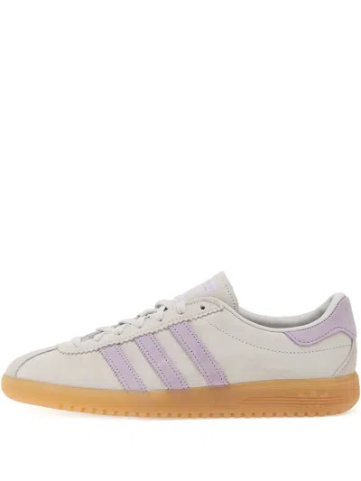 Adidas Originals Three-stripe Suede Sneakers In Neutral
