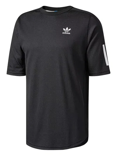 Adidas Originals Three-stripe T-shirt In Black