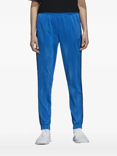 Adidas Originals Three-stripe Track Pants In Blue