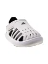 Adidas Originals Three-stripe Water Sandals In Metallic