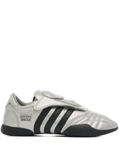 Adidas Originals Three-striped Sneakers In Silver