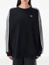 Adidas Originals Three-stripes Sweatshirt In Black
