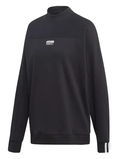 Adidas Originals Three-stripes Sweatshirt In Black