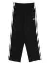 Adidas Originals Cotton French Terry Ankle Pants In Black