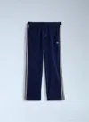 Adidas Originals Three Stripes Track Pants In Blue