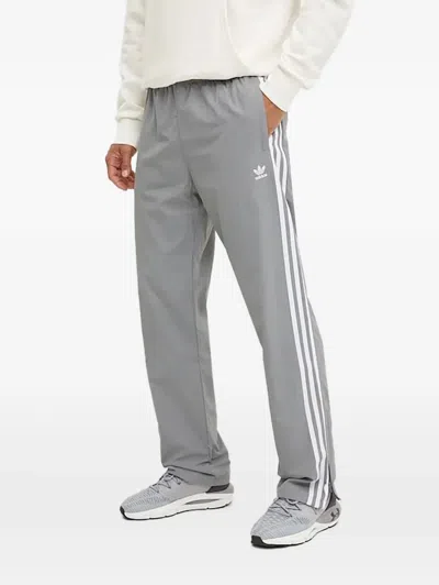 Adidas Originals Three-stripes Track Pants In Gray