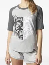 Adidas Originals Tiger Mascot Athletic T-shirt In Gray
