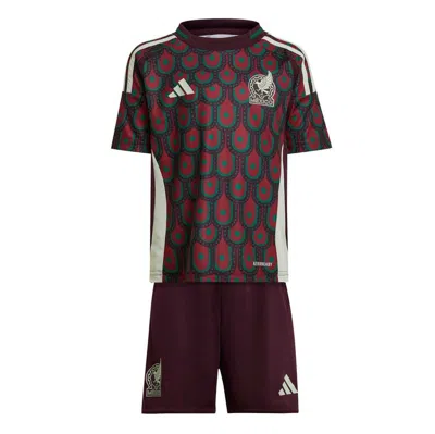 Adidas Originals Kids' Toddler Adidas Burgundy Mexico National Team 2024 Home Mini Kit