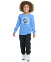 Adidas Originals Toddler & Little Boys Long-sleeve Graphic T-shirt & Elastic-waistband Cargo Jogger Pants, 2 Piece Se In Blue