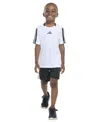 Adidas Originals Toddler & Little Boys Short-sleeve Soccer T-shirt & Shorts, 2 Piece Set In White
