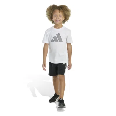 Adidas Originals Kids' Toddler & Little Boys Short-sleeve T-shirt & Woven Shorts, 2 Piece Set In White