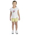 Adidas Originals Toddler And Little Girls 2-piece Short Sleeve Graphic T-shirt And Mesh Short Set