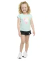 Adidas Originals Toddler And Little Girls 2-piece Short Sleeve Graphic T-shirt And Mesh Short Set In Green