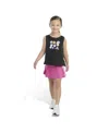 Adidas Originals Toddler And Little Girls 2-piece Waist Tank And 3-stripe Skort Set In Black