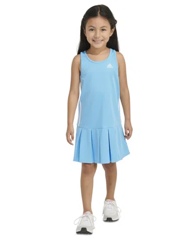 Adidas Originals Kids' Toddler & Little Girls Sleeveless Tank Top Tennis Dress In Semi Blue Burst