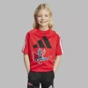 Adidas Originals Toddler & Little Unisex Crew Neck Short Sleeve Regular Fit Spiderman Graphic T-shirt In Red
