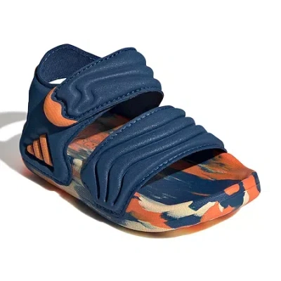 Adidas Originals Babies' Toddler Boys Adilette Sandal 2 Strap Sandals In Blue