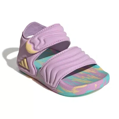 Adidas Originals Babies' Toddler Girls Adilette Sandal 2 Strap Sandals In Purple
