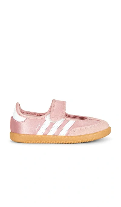 Adidas Originals Toddler Samba Jane Flat In Wonder Mauve  White  & Gum 3