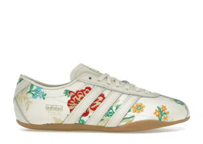 Pre-owned Adidas Originals Tokyo Floral Embroidery (women's) Sneakers In Crew White/gold Metallic/gum Four