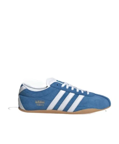Adidas Originals Womens Bluebird White Gum Tokyo Logo-print Suede Low-top Trainers