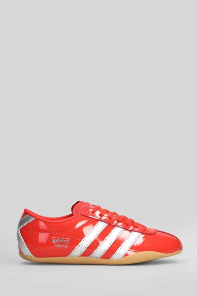 ADIDAS ORIGINALS TOKYO SNEAKERS IN RED PATENT LEATHER