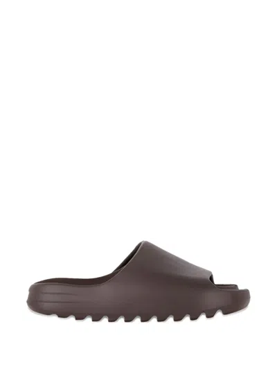 Pre-owned Adidas Originals Tonal Rubber Slides In Brown