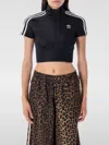 Adidas Originals Adicolor Short Sleeve Track Top In Black