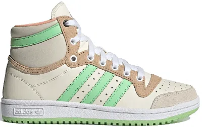 Pre-owned Adidas Originals Top Ten Hi Star Wars The Mandalorian The Child Sneakers In Cream White/pale Nude/clear Mint In Multi