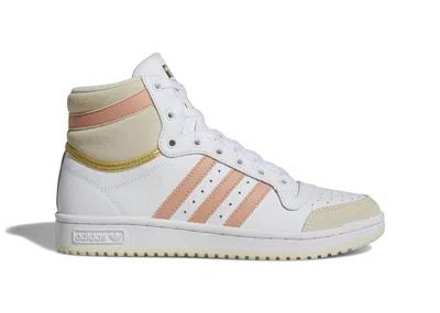 Pre-owned Adidas Originals Top Ten Hi (women's) Sneakers In White/ambient Blush