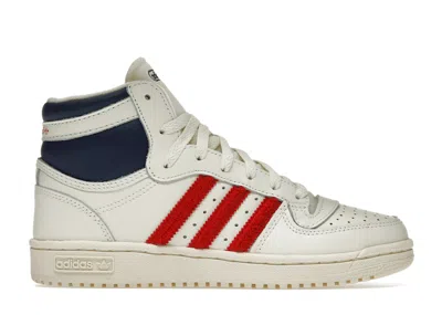 Pre-owned Adidas Originals Top Ten Rb (women's) Sneakers In Cream White/night Sky Blue/vivid Red