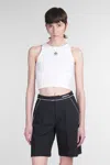 Adidas Originals Essentials Lifestyle Rib Crop Tank Top In White