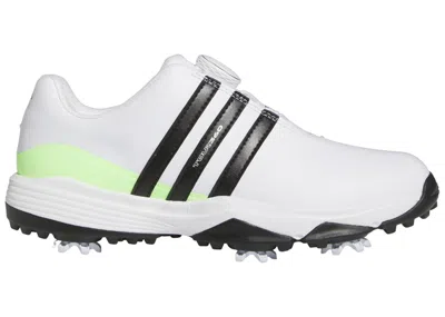 Pre-owned Adidas Originals Tour360 24 Boa Golf Sneakers In Cloud White/core Black/green Spark In Multi
