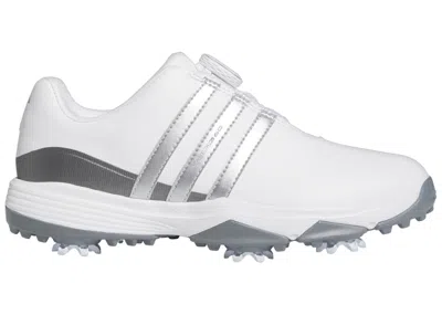 Pre-owned Adidas Originals Tour360 24 Boa Golf Sneakers In Cloud White/silver Metallic/iron Metallic In Multi