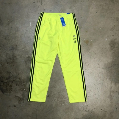 Pre-owned Adidas Originals Track Pants Bored Ape Crypto Punks Large Neon Green