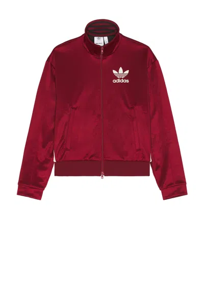 Adidas Originals Track Top In Burgundy