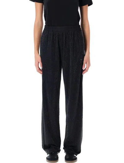 Adidas Originals Atlanta Print Rhinestone Track Pants In Black