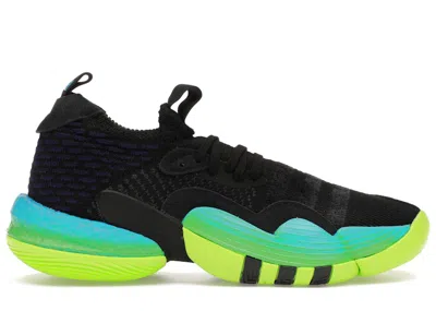 Pre-owned Adidas Originals Trae Young 2.0 Traetlien Sneakers In Core Black/team Solar Green