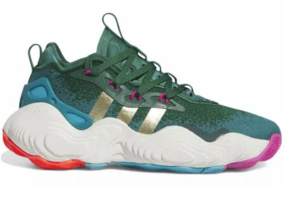 Pre-owned Adidas Originals Trae Young 3 96 Olympics Sneakers In Team Dark Green/gold Metallic/arctic Fusion