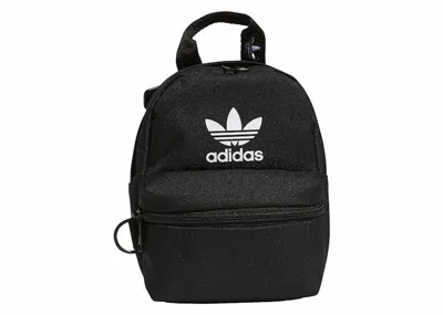 Pre-owned Adidas Originals Trefoil 2.0 Mini Backpack In Black/white In Multi