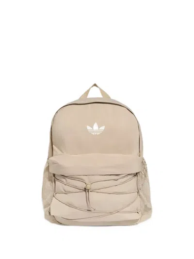 Adidas Originals Kids' Trefoil Bungee Backpack In Neutrals