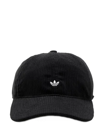 Adidas Originals Trefoil Corduroy Baseball Cap In Black